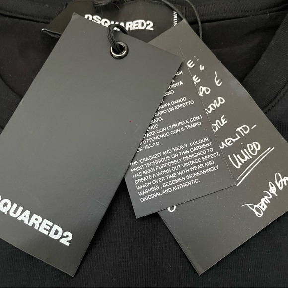 Dsquared 2 men's black t shirt large - Picture 4 of 7